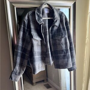 Old Navy Plaid Cropped Shacket